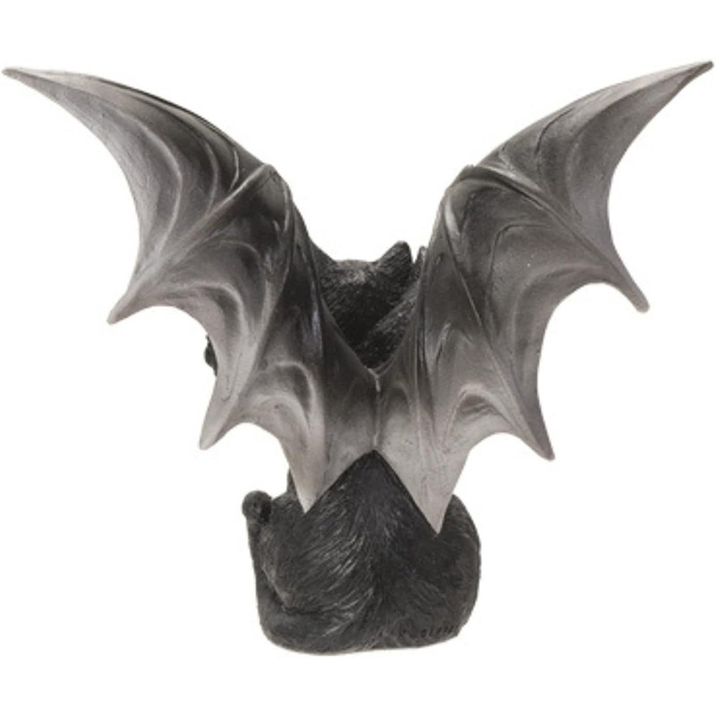 Creative Halloween Decoration Black Evil Bat Wings Three Headed Cat Handmade 3D Resin Craft Decoration