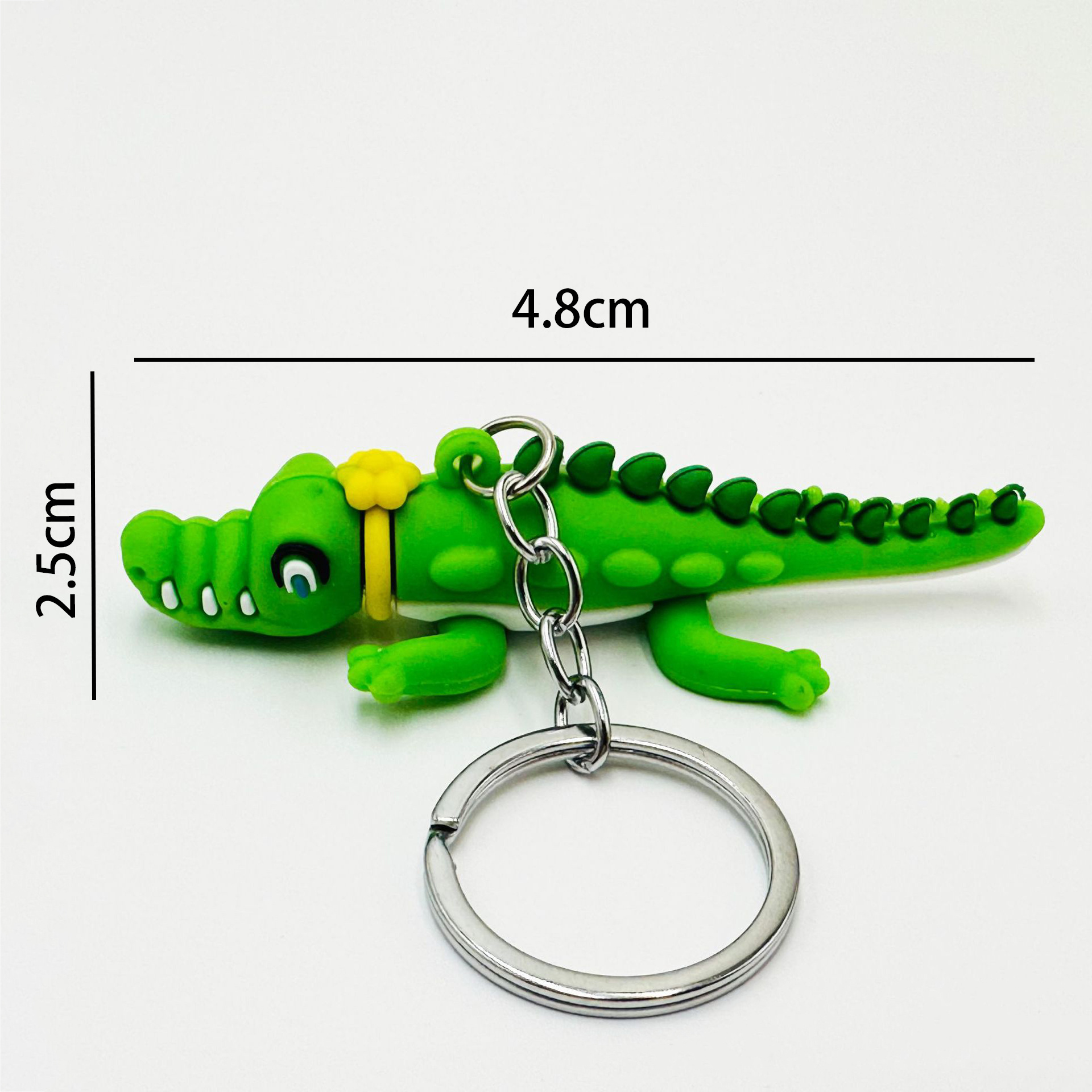 Creative Cartoon Crocodile Keychain PVC Soft Glue Crocodile Lizard Backpack Pendant 3D Keychain