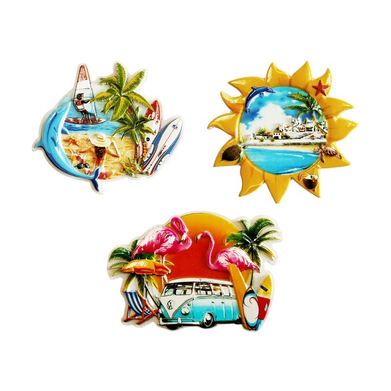 Manufacturers Custom Shape Logo Resin Crafts Machine 3D Printing Creative Tourist Souvenir Fridge Magnets