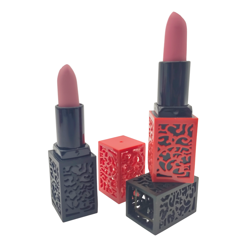 hollowed out carved lipstick non stick cups hold makeup mirror matte retro Chinese style lipstick