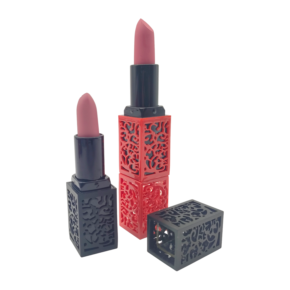 hollowed out carved lipstick non stick cups hold makeup mirror matte retro Chinese style lipstick