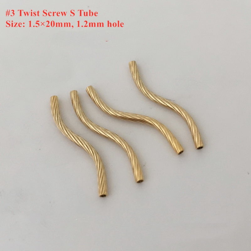 Fashion 14K Gold Filled S Tube Jewelry Findings & Components Bracelet Spacer Tube diy Jewelry Making Accessories