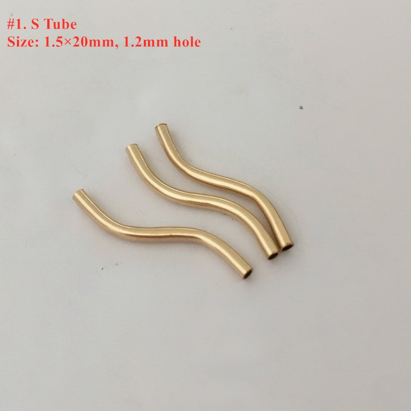 Fashion 14K Gold Filled S Tube Jewelry Findings & Components Bracelet Spacer Tube diy Jewelry Making Accessories