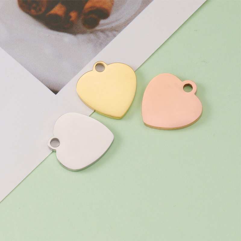 High quality stainless steel heart pendants for jewelry making