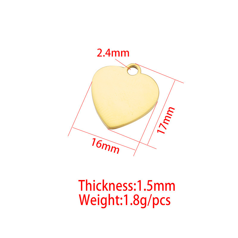 High quality stainless steel heart pendants for jewelry making