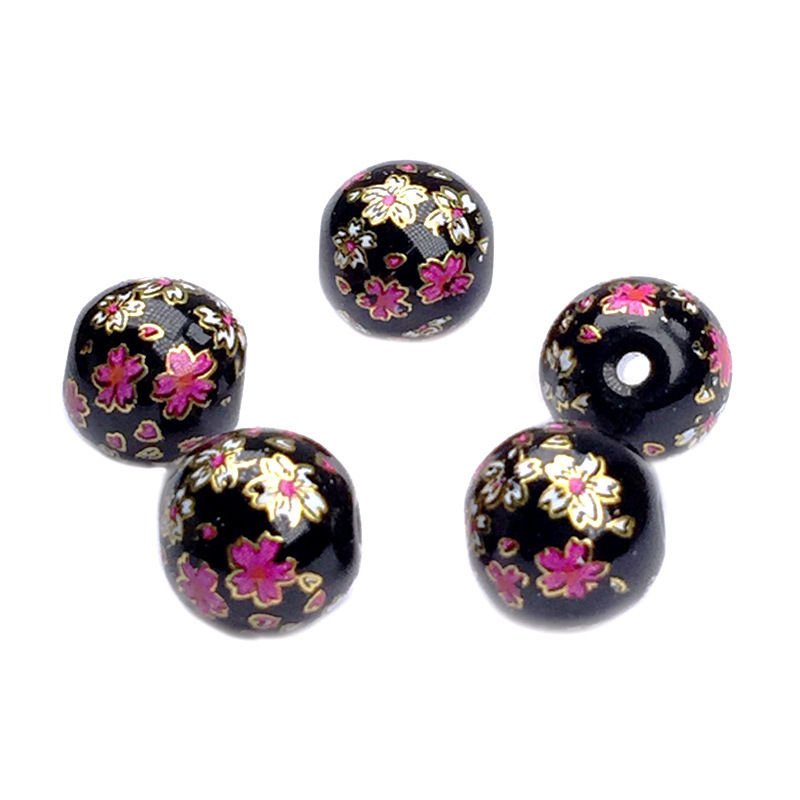 Hot Sale Japanese Style Crystal Painted Transparent Glass Beads for Jewelry Making