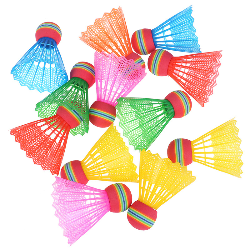 2023 New Arrival 6pcs Super Durable White/yellow Nylon Badminton Shuttlecock