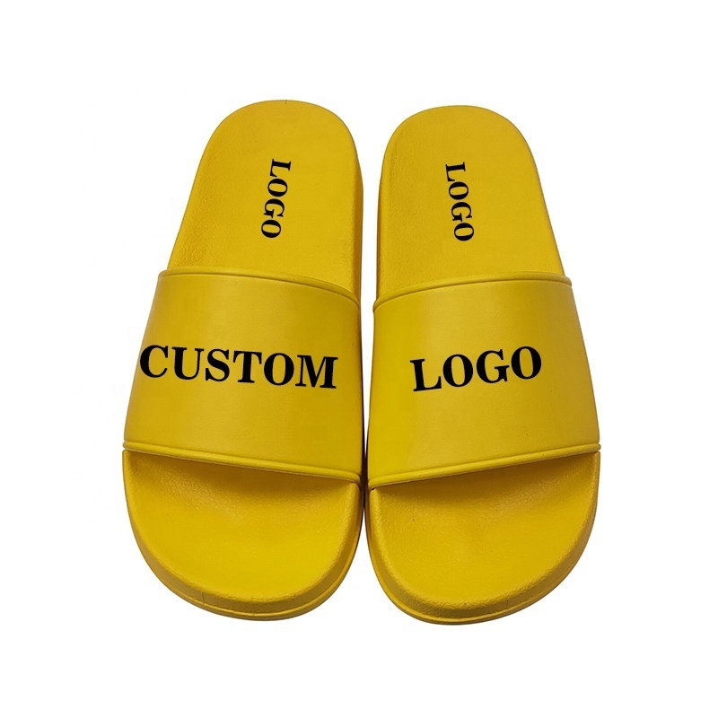 High Quality PVC Slip On Slide Sandals Sublimation Printed Custom Logo Summer Slippers for Children