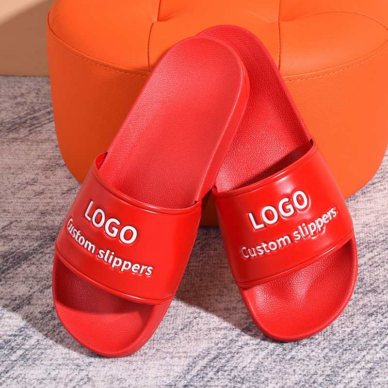 Low moq customized design 3d screen print slipper custom logo  slide sandals blank sublimation shoes