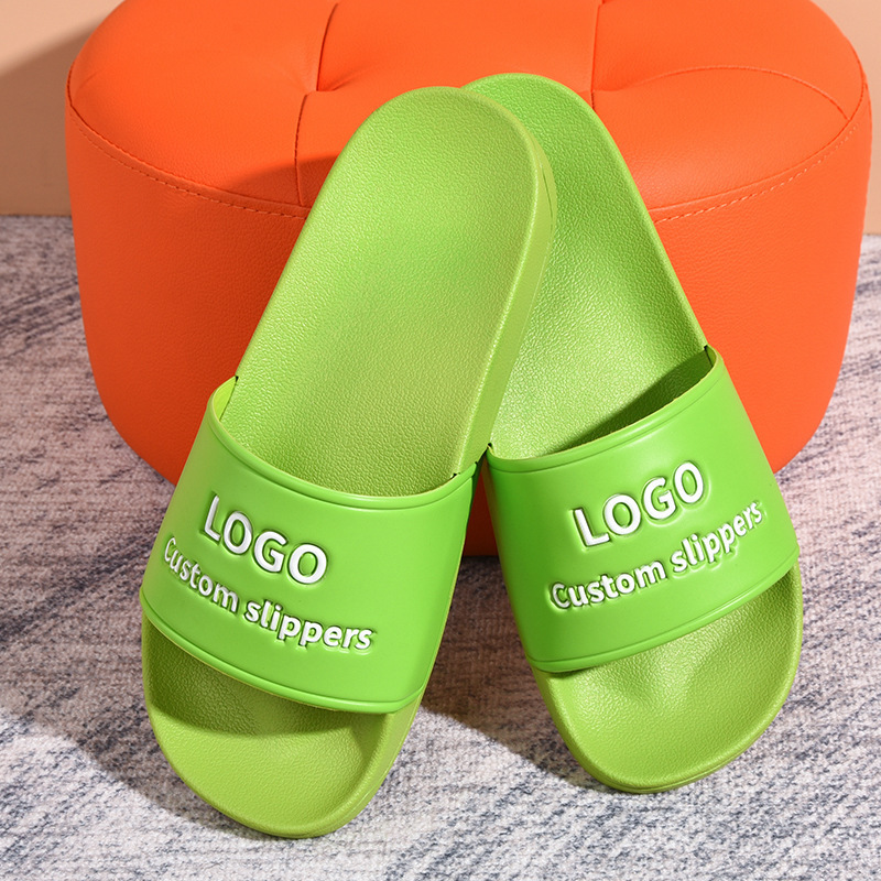 Low moq customized design 3d screen print slipper custom logo  slide sandals blank sublimation shoes