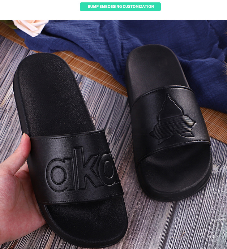 High Quality PVC Slip On Slide Sandals Sublimation Printed Custom Logo Summer Slippers for Children