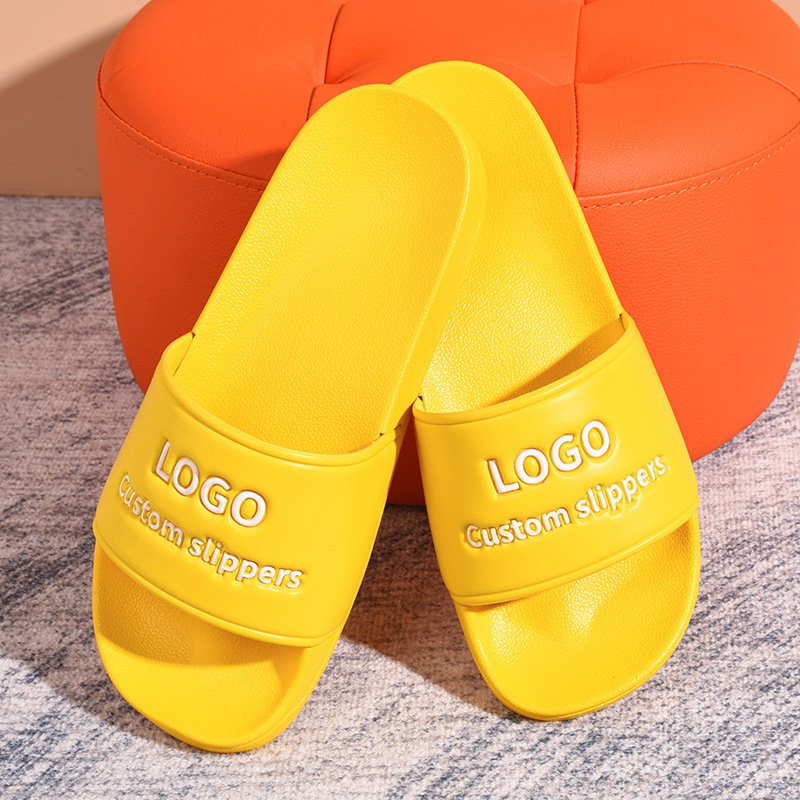 Low moq customized design 3d screen print slipper custom logo  slide sandals blank sublimation shoes