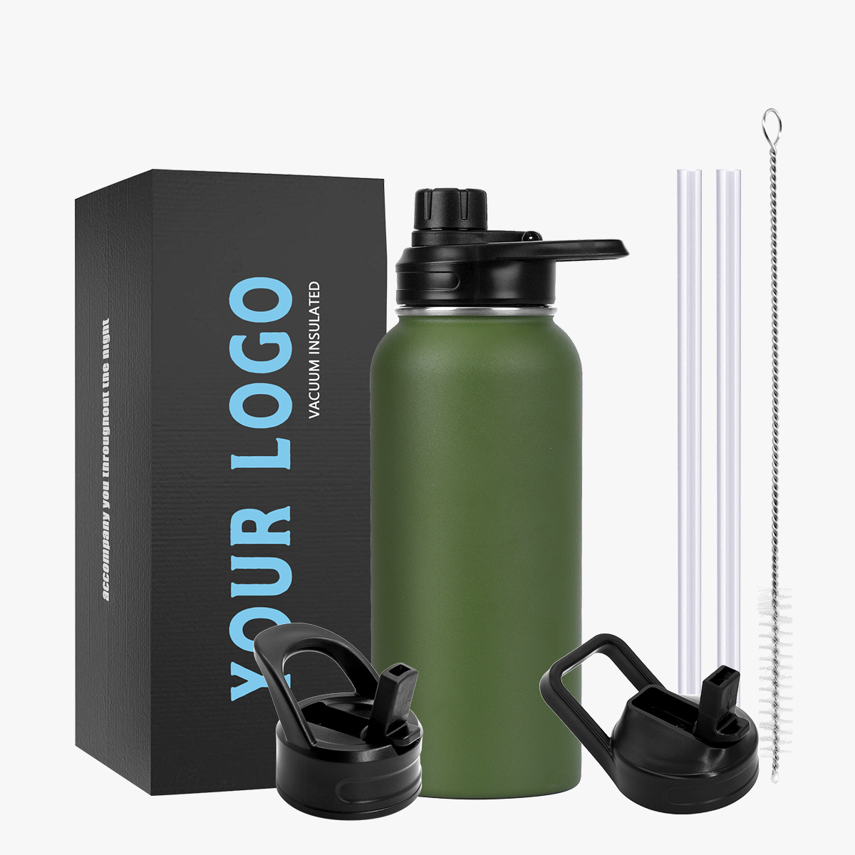 Sport water bottle 32oz 40oz stainless steel  insulated water bottle