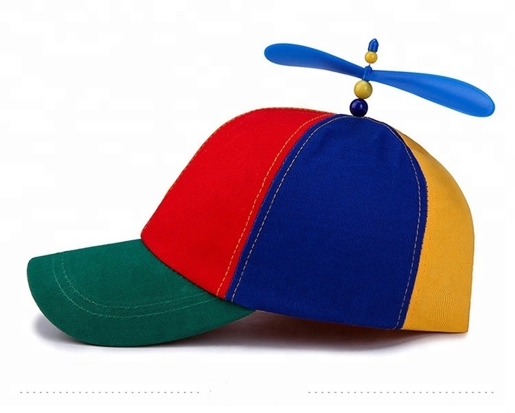 Adult Propeller Hat Baseball Cap Rainbow Top Hat Brightly Rainbow Color Forum Novelties Cotton Propeller Hats