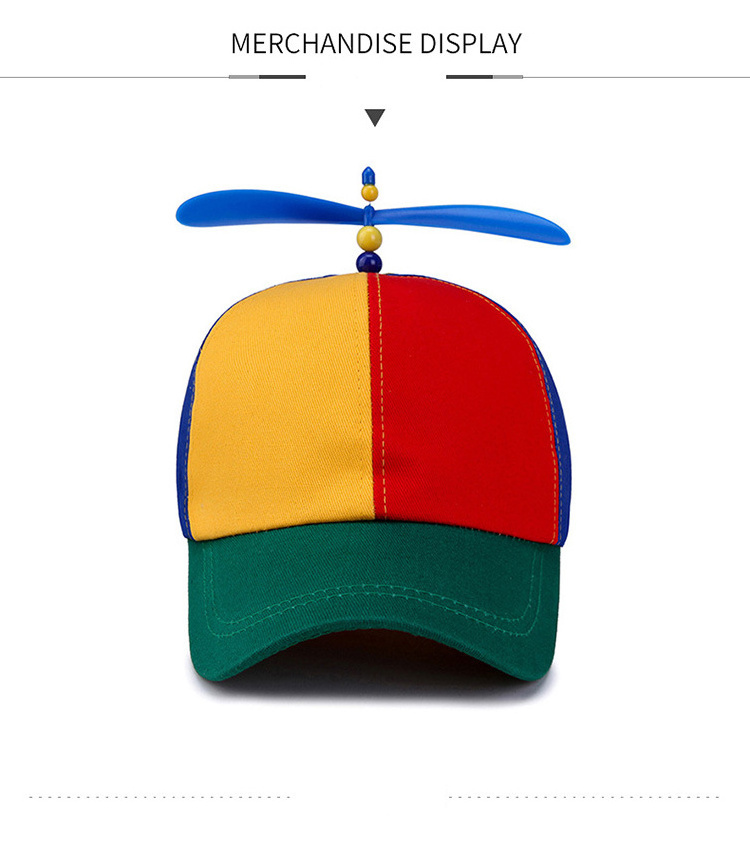 Unisex Custom Logo Bamboo Dragonfly Patchwork Baseball Hat Colorful Cotton Propeller Hat Printed Outdoor Sports Adults Volwassen