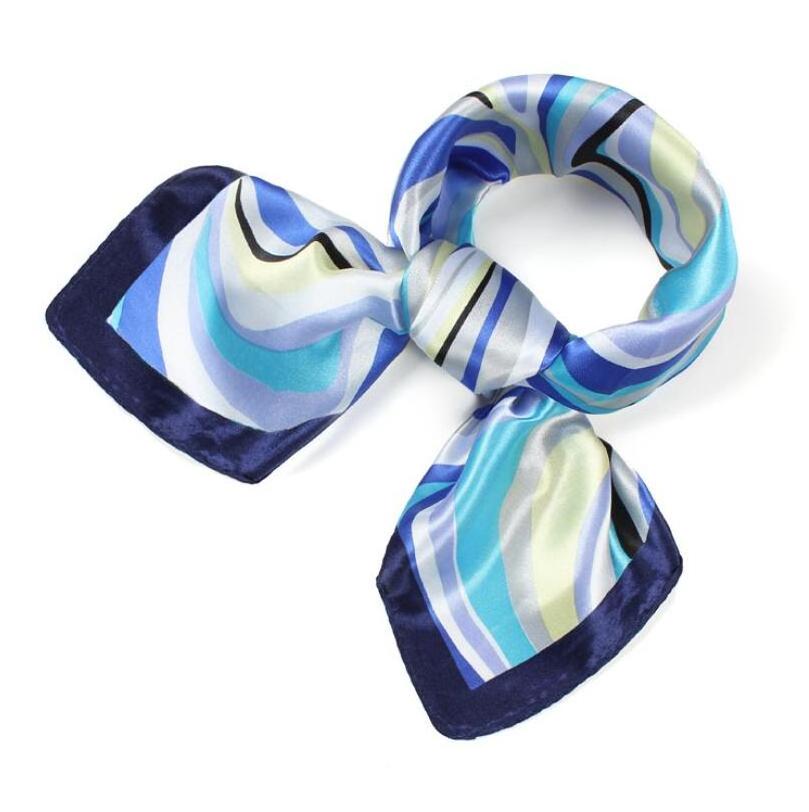 Wholesale  women's  tudung silk scarf fashion lady square scarves soft shawls Printed stewardess scarf