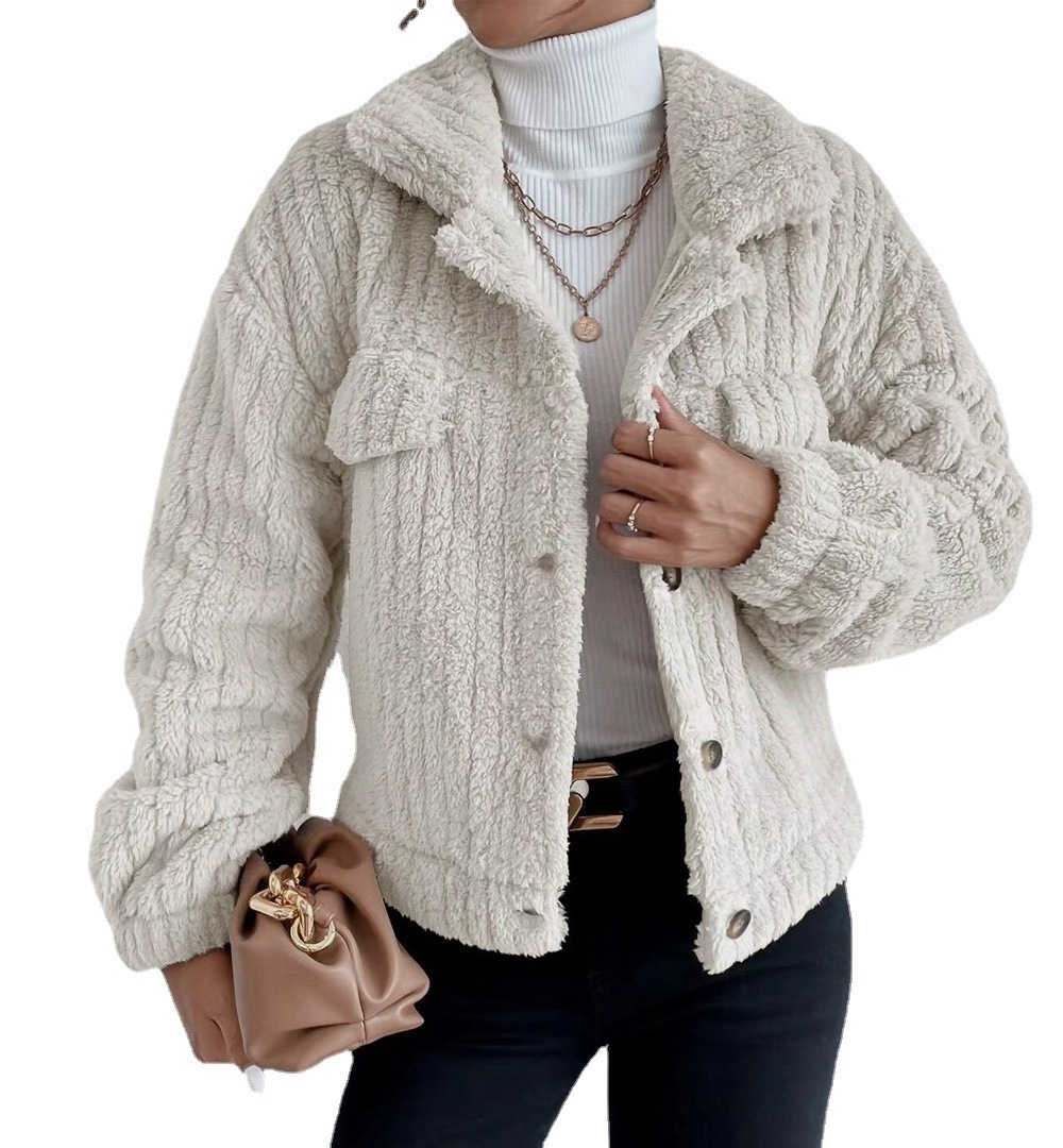 Women Luxury Winter Warm Fluffy Faux Fur Short Coat Jacket  Outwear Fleece coat for women