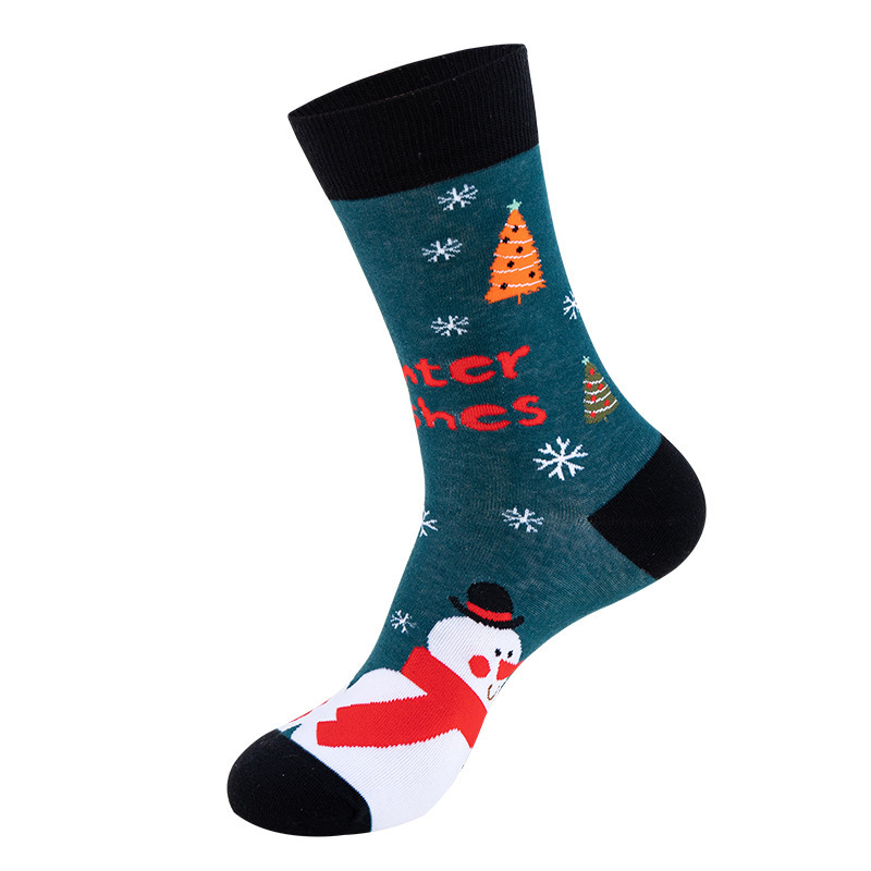 2023 Cotton Jacquard Christmas Fuzzy Socks Santa Man Hot Xmas Dresses Socks For Women and Men