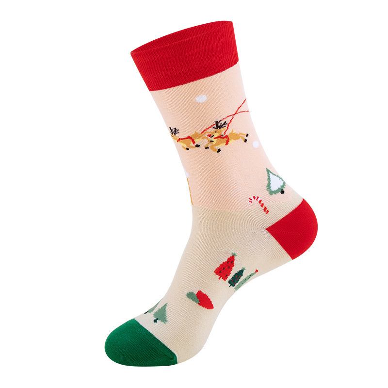 2023 Cotton Jacquard Christmas Fuzzy Socks Santa Man Hot Xmas Dresses Socks For Women and Men