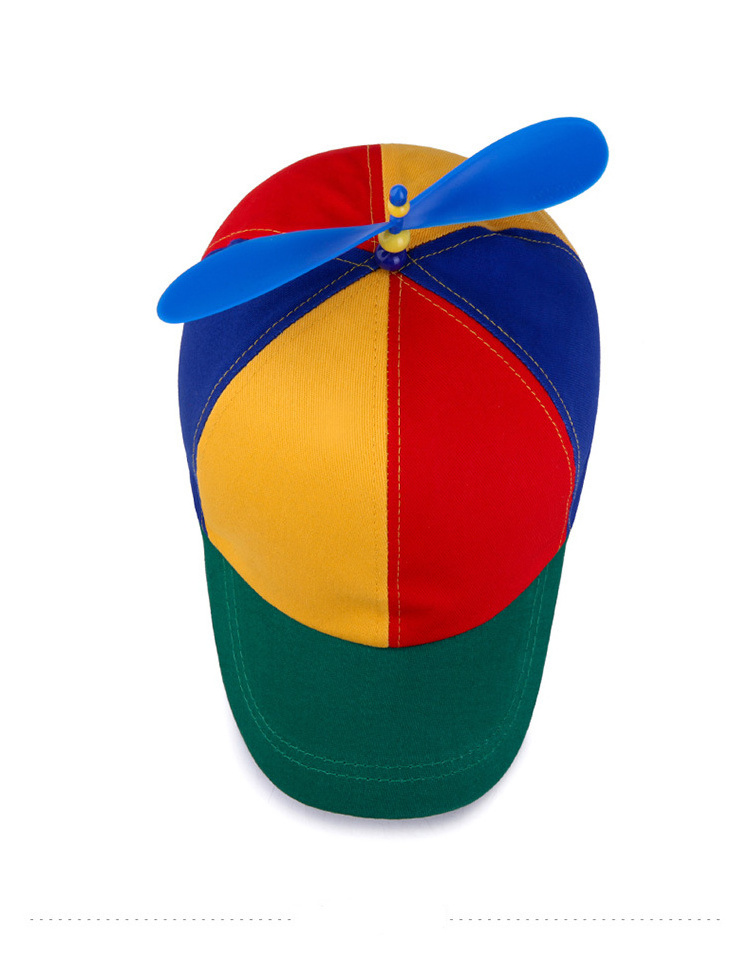 Adult Propeller Hat Baseball Cap Rainbow Top Hat Brightly Rainbow Color Forum Novelties Cotton Propeller Hats