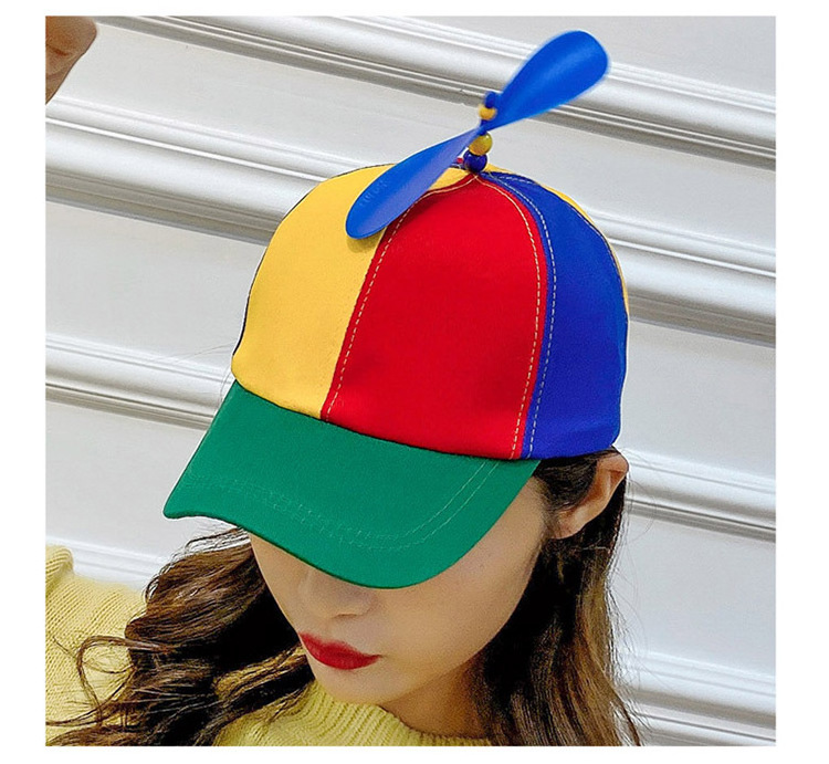 Embroidery Logo New arrival Novelties gift colored 100% cotton party holiday propeller hats have stock