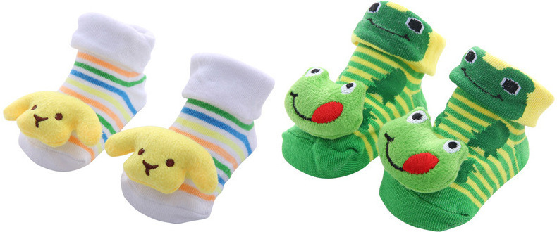 Spring and Summerenewtst Floor Socks 3D Animal Denimn Socks Dolls Baby Girls Boys Summer Opp Bag Kids Socks Picture Knitted Crew