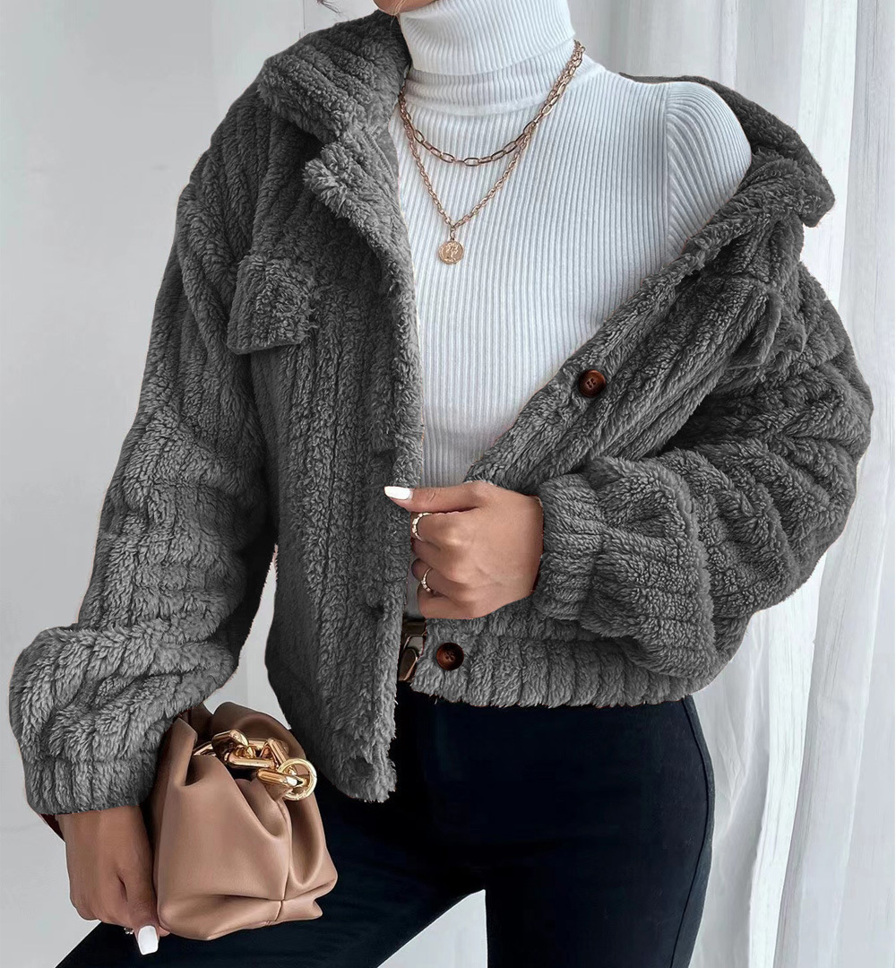 Women Luxury Winter Warm Fluffy Faux Fur Short Coat Jacket  Outwear Fleece coat for women