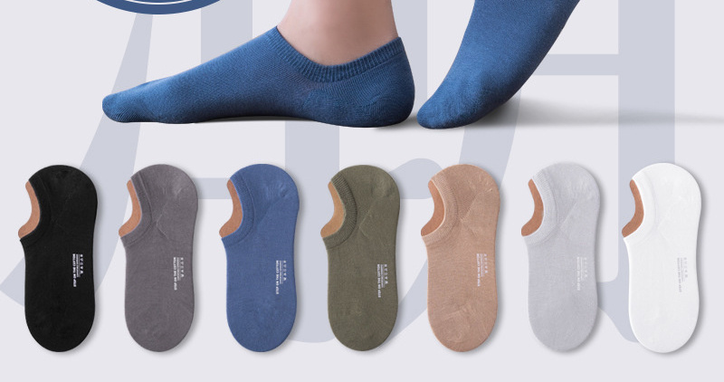 Custom logo Cheap Wholesale No Show Socks Breathable Low Cut socks with logo printed  invisible custom men cotton  socks