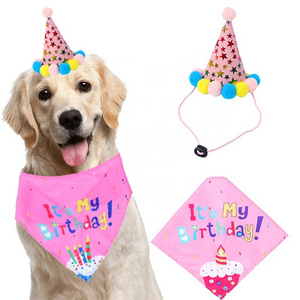 Cat Dog Birthday Party Decorations Puppy Birthday Bandana Hats Bow Ties Small Animals Pet Party Accessories