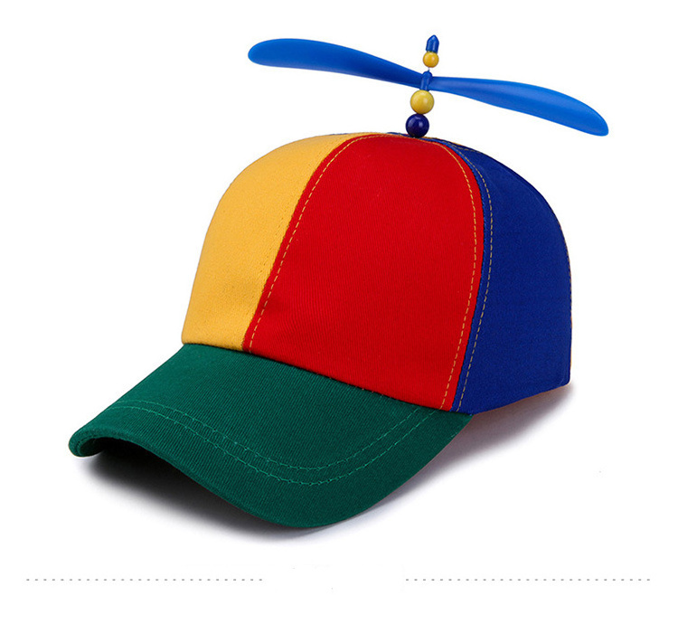 Adult Propeller Hat Baseball Cap Rainbow Top Hat Brightly Rainbow Color Forum Novelties Cotton Propeller Hats