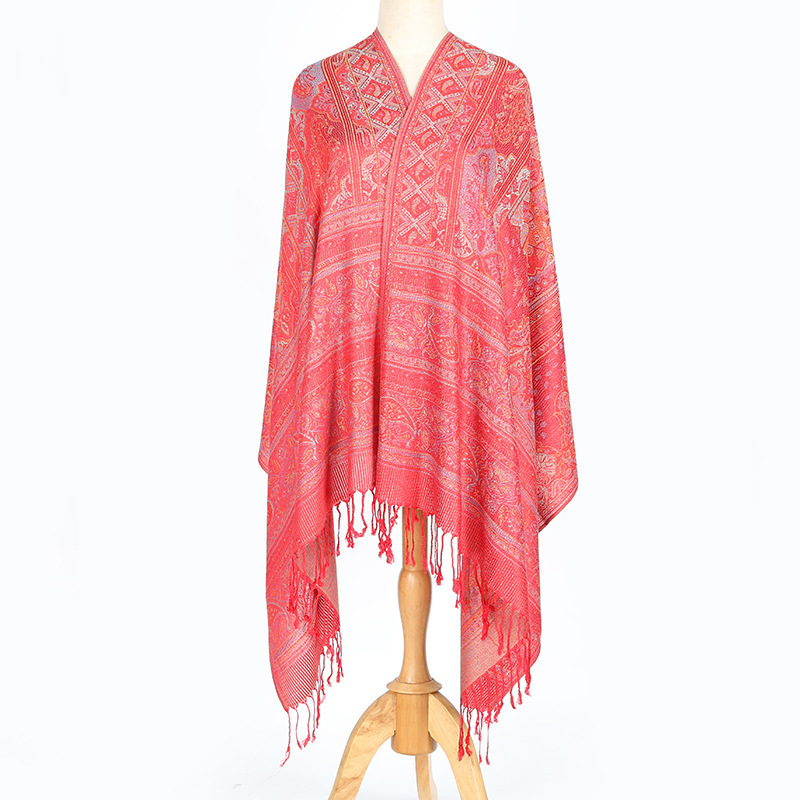 Wholesale woven viscose paisley design cotton pashmina Women Wrap Shawl tassels fashion hijab scarf