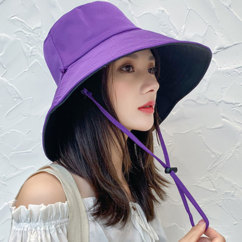 Wholesale women fashion solid color custom embroidery logo 100% polyester bucket hat