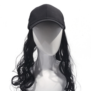 wholesale Baseball Cap with Synthetic Natural Wavy Hair Extensions  Women Wig Adjustable Hats women wig baseball hat