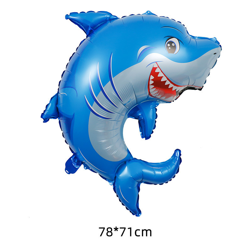 Balloon children birthday fish cartoon kids inflatable toys balls ocean theme party decorations balloon