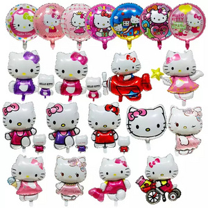 18 Inch Round Cute Cat Globos Aluminum Foil Cartoon Balloon Kids Inflatable Toys Shower Balls