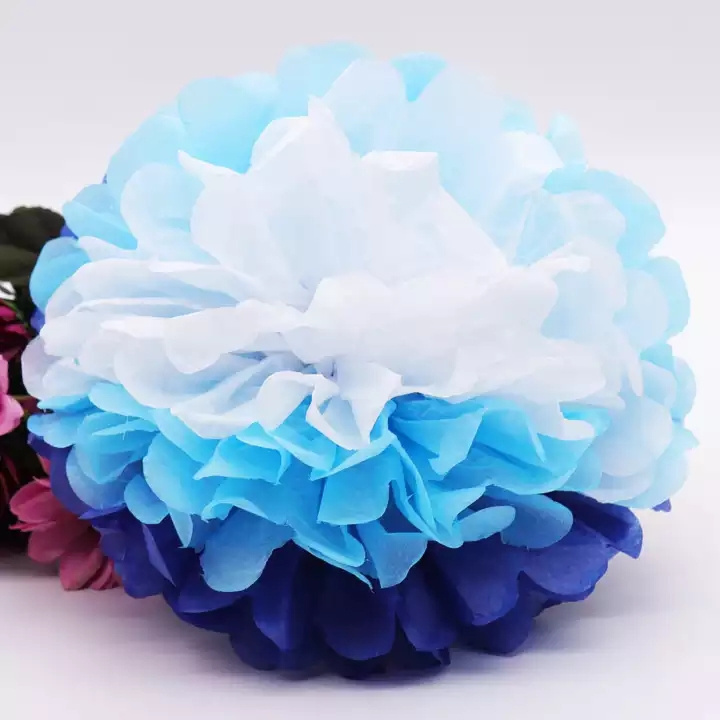 Hanging Flower Balls Graduation Wedding Birthday Bridal Shower Party Decoration Tissue Paper Pompoms For Craft