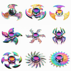 YiWu Factory Wholesale Colorful Metal Fidget Spinner Decompression Toys