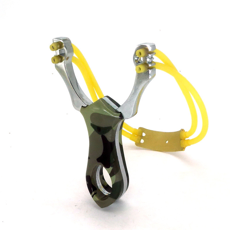 2022 Hot Selling Camouflage Alloy Slingshot High Precision Stainless Steel Sling Shot