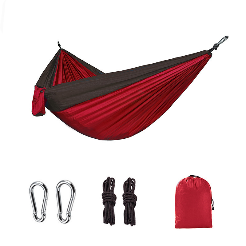 Double People Hammock Portable Parachute Hammock Outdoor Camping Hammocks Garden Leisure Travel Hanging Swing  260x140cm