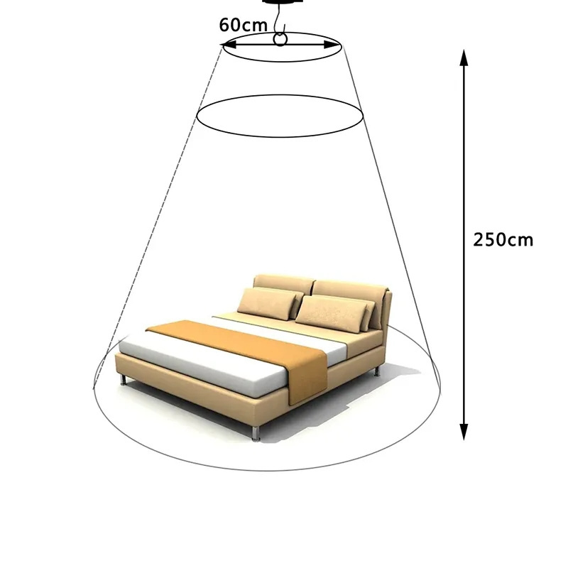 Summer Hanging Dome Mosquito Net Foldable Soft Round Anti-mosquito Net Bed Decoration Supplies Home and Garden Hammock Nets