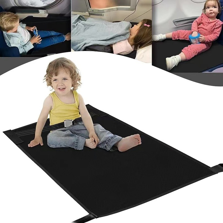 Children's Airplane Hammock Portable Travel Bed Toddler Airplane Travel Accessories Flight Pedal Seat Extension Pad