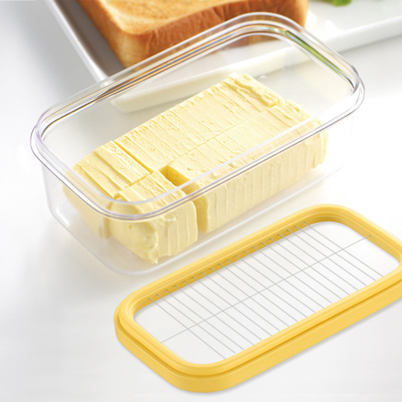 Household Butter Box Cheese Cutting Crisper Sealed Rectangular Storage Box Baking Kitchen Tool