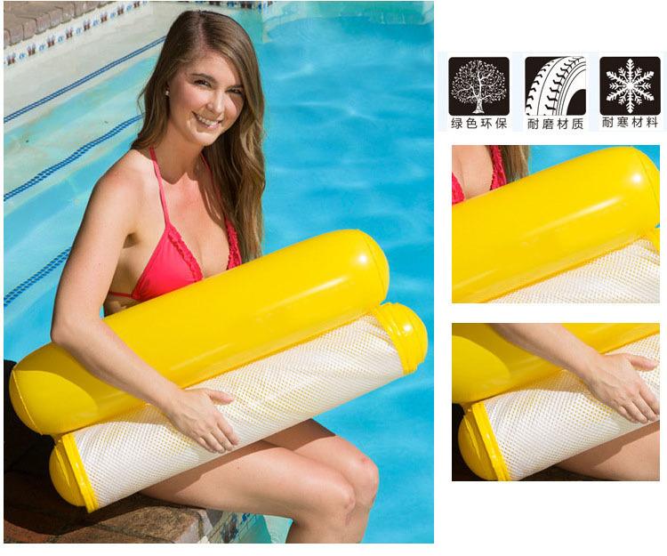 Summer Inflatable Foldable Floating Row Swimming Pool Water Hammock Air Mattresses Bed Beach Pool Toy Water Lounge Chair