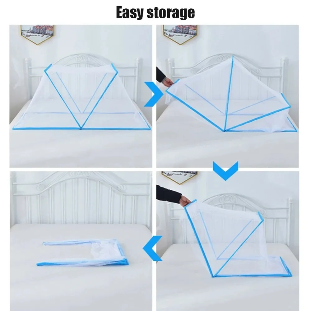 Summer Universal Installation-Free Folding  Bottomless Canopy Mosquito Net Student Dormitory Baby Single Bed Portable Tent