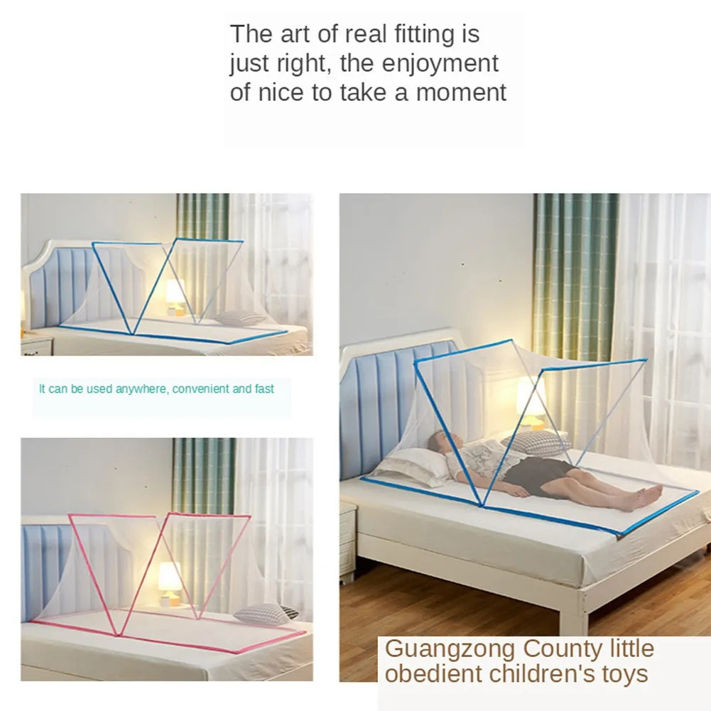 Summer Universal Installation-Free Folding  Bottomless Canopy Mosquito Net Student Dormitory Baby Single Bed Portable Tent