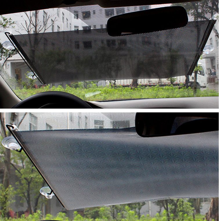 Car Automatic Retractable Sunshade Sun Block Shutter Side Window Block Sun Shade Car Telescopic Curtain