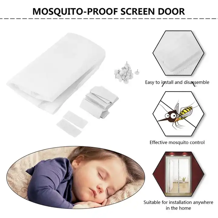 2023 Summer Punch-Free Magnetic Anti Mosquito Insect Mosquito Net Fly Door Curtains Mesh Automatic Closing Door Kitchen Screen