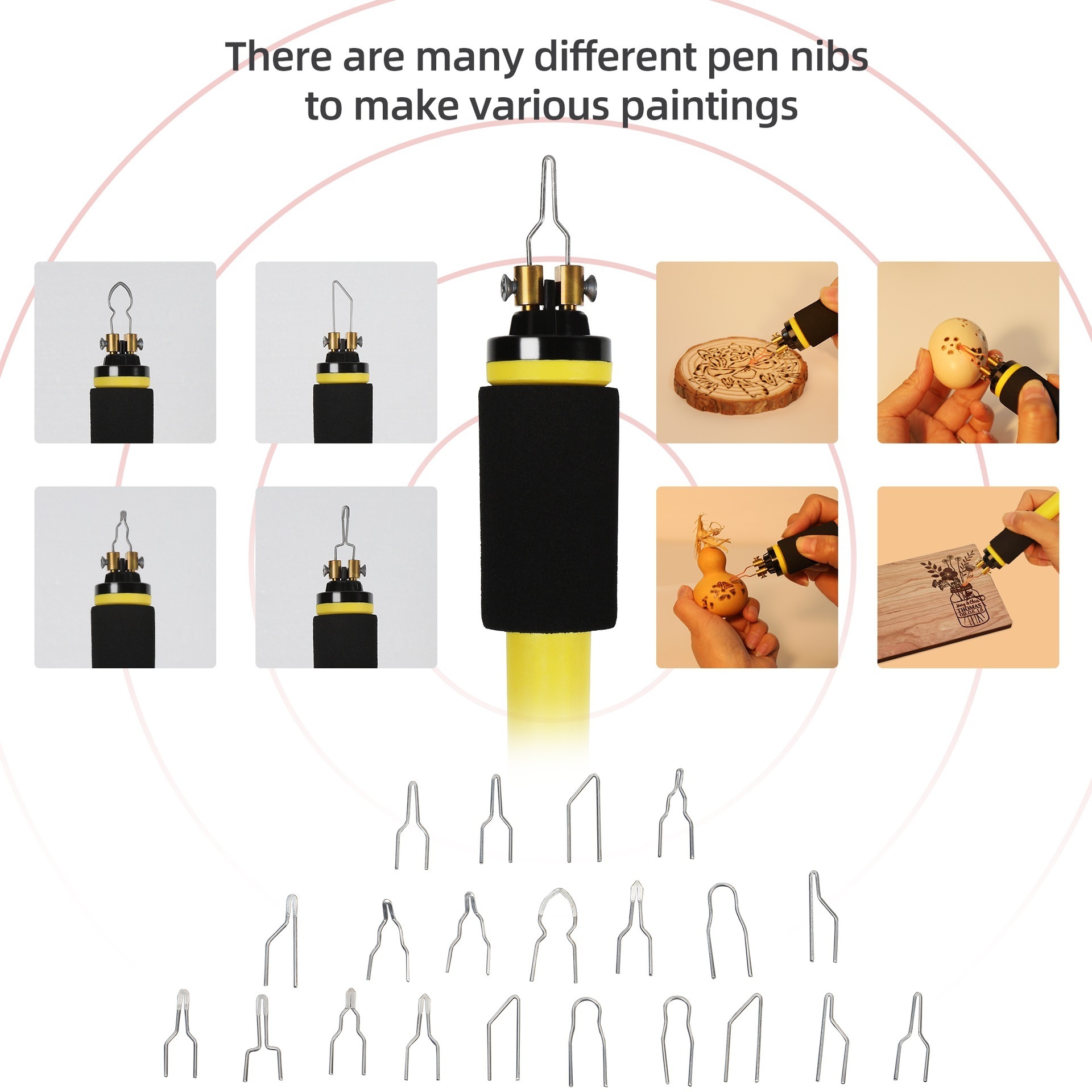 Wholesale Thermostat Pyrography Machine Pyrography Tool Set Gourd Wood Board Hot Brush Engraving Machine