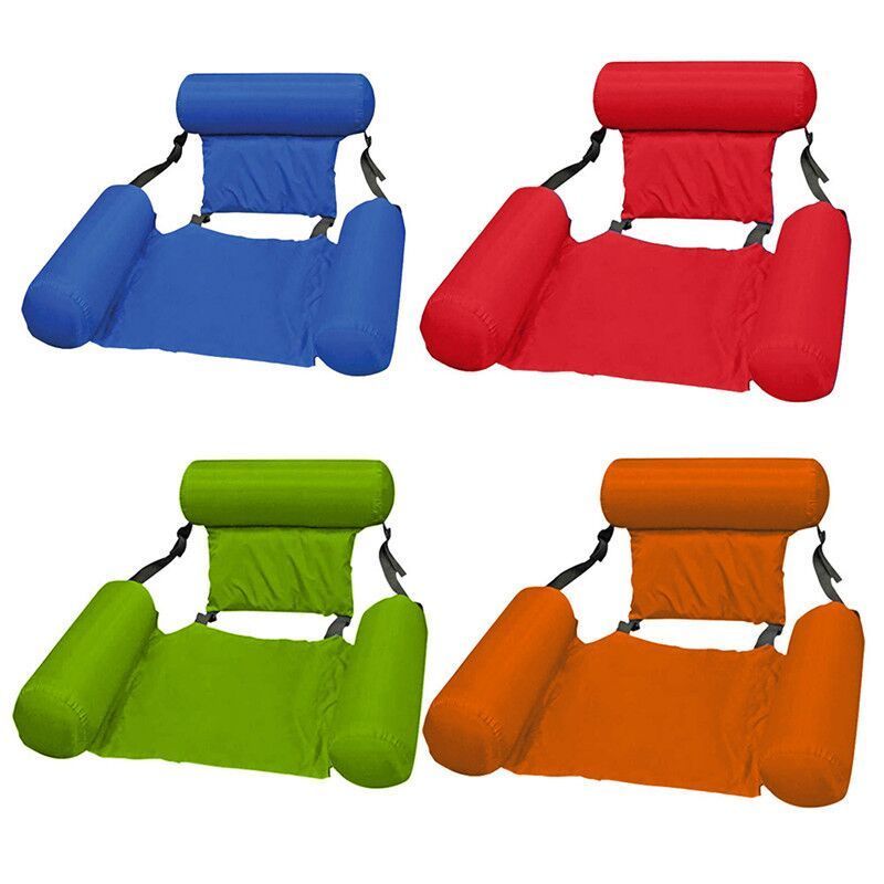 Foldable Inflatable Floating Chair Row Swimming Pool Water Hammock Air Mattresses Bed Beach PVC Summer Water Sports Lounger