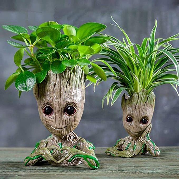 Wholesale  Hot Sale  Groot Flower pot Ornaments Promotional Gifts PVC Groot Pen holder Flower Pot